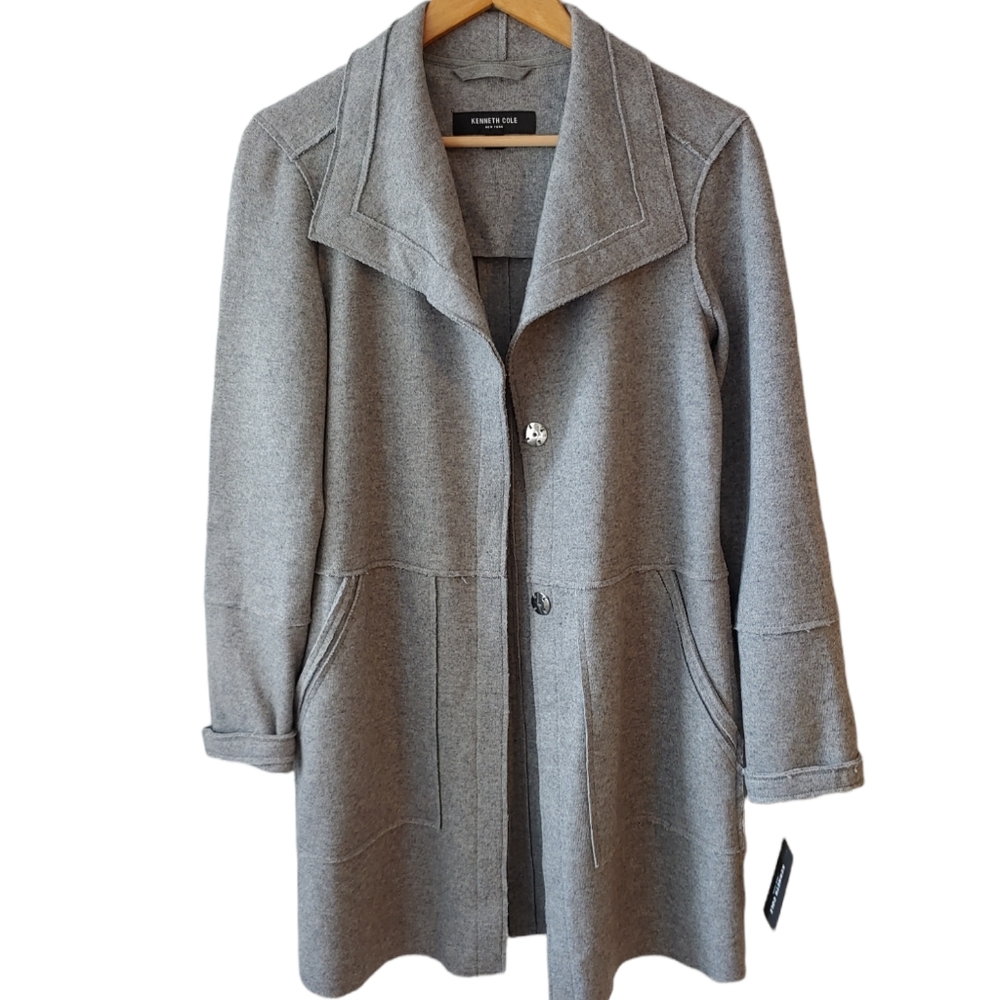 NWT- Kenneth Cole New York Grey Cardigan Size XS